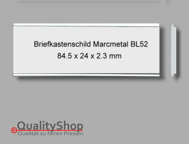 Briefkastenschild Marcmetal BL52